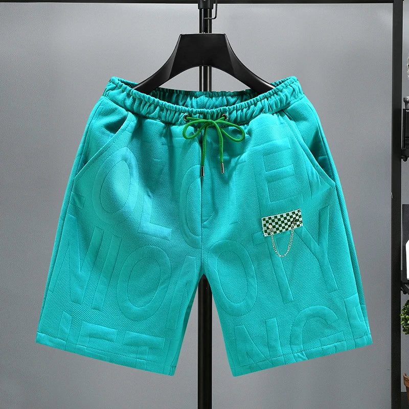 Letters Size 5XL 6XL 7XL New Fashion knitted Shorts Men 6