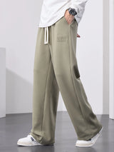 Men's Straight Sweatpants Wide Leg Cotton Track Pants