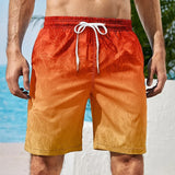 Gradient Graphic Beach Shorts For Men Colorful 3D Printed Board Shorts 4
