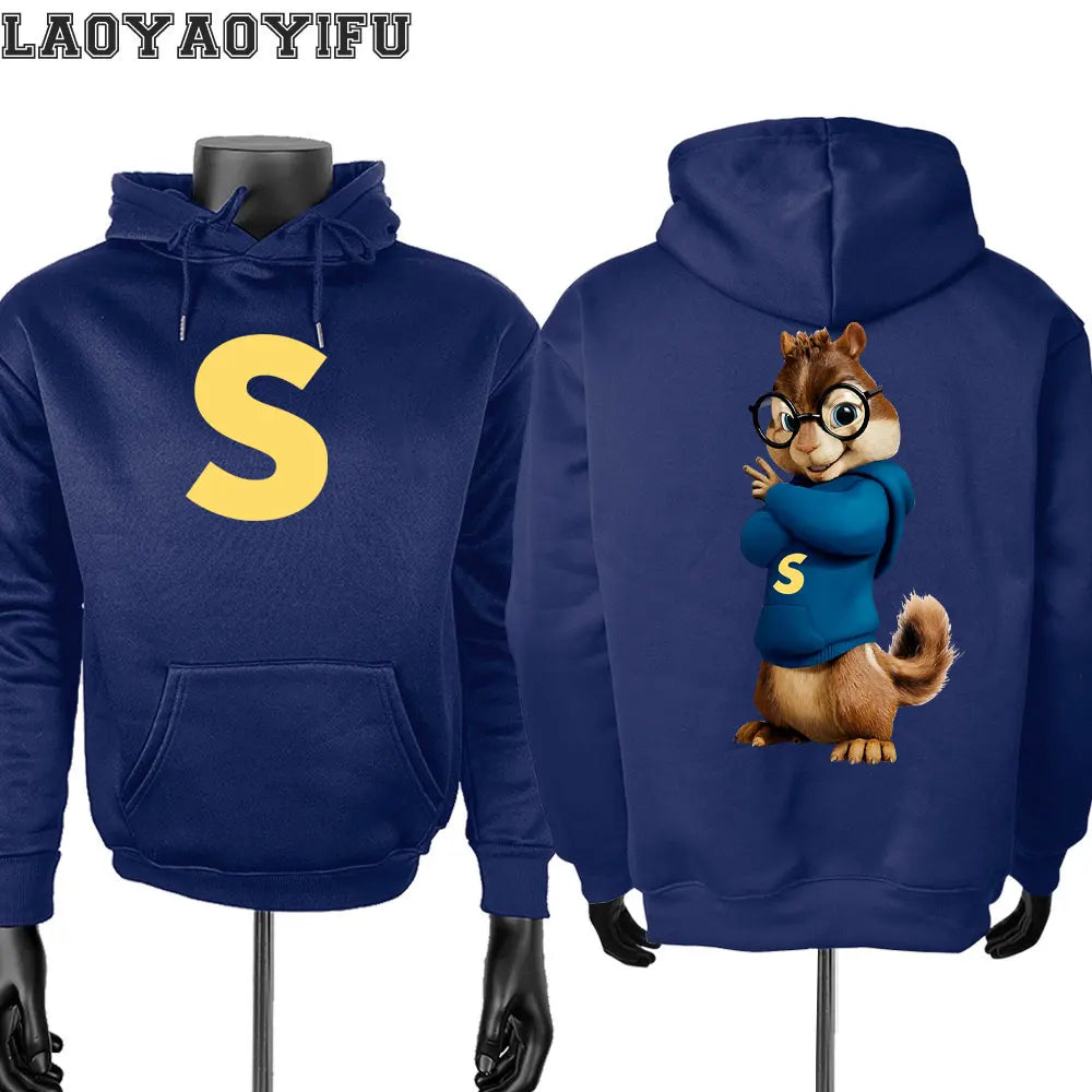 Alvin and The Chipmunks 2025 Fashion Unisex Casual Sportswear Men's Hoody Alvin Chipmunk Halloween Costume Women's Pullover Tops