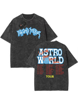 Unisex 100% Cotton Washed Oversized Graphic T-Shirt