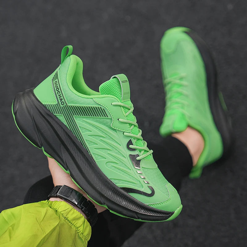 Men's Comfortable Casual Sneakers, Soft and Comfortable Upper, Fabric Lining with Cloth Insole, Breathable Lace-Up Round-Toe Sneakers for All Seasons, Sporty Style 4