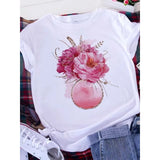 Brave Soul L American Retro Letters Love White T-shirt Women Short Sleeve Round Neck Loose Large Size Casual Top Oversized 6