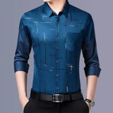 Men's Casual and Fashionable Long Sleeved Printed Shirt, Non Ironing and Wrinkle Resistant Business Top TheFashionFever