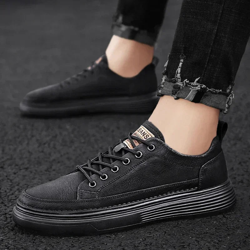 Casual Spring Men's Loafers Shoes Platform Slip on Shoes for Men Leather Sneakers New Comfort Flat Shoes Men's Sneakers 5
