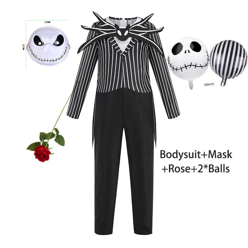 Baby Girls Halloween Cosplay Party Sally Dresses The Nightmare Before Xmas Anime Children Horror Cosplay Jack Costume Outfit 5