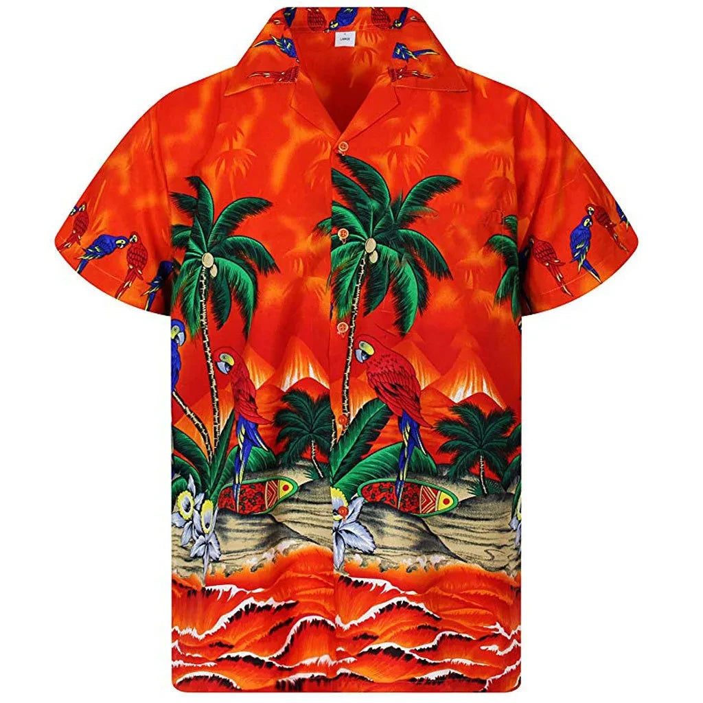 Hawaiian palm trees 3D Print Men Shirt 6