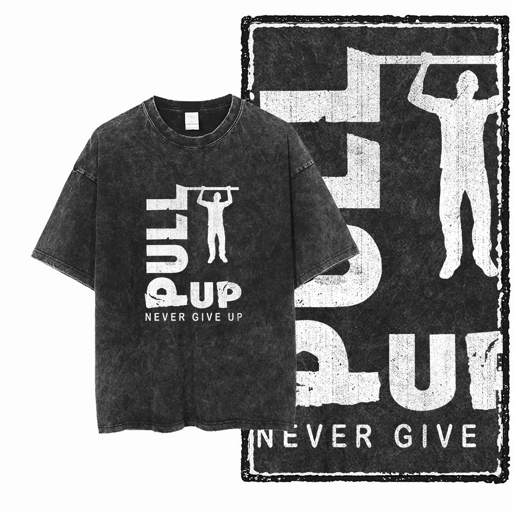 Acid-Washed Graphic Performance Tee