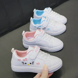 Kids White Sneakers 2025 Fall Slip Resistant Durable Spring Autumn Shoes for Girls 4-16 Years Old Fashion Casual Sports Shoes 4