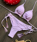 2023 New Sexy Triangle Bathing Suit for Women Brazilian Bikinis Halter Swimwear Push Up Swimsuit Beach Bikini Set 3