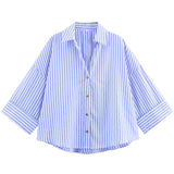 Women’s Striped Summer Crop Blouse