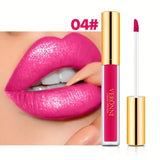 10-Color Diamond Shimmer Liquid Lipstick Set