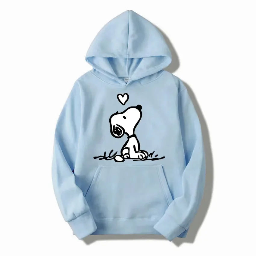 American Cartoon Comics Snoopy Hoodie Women Man Pullover Tops Spring Autumn Men  2024 New Casual Couple Sweatshirt Clothing 5