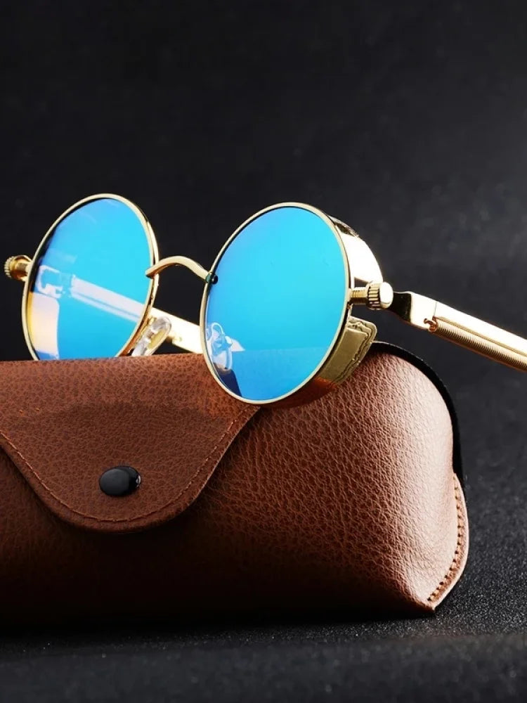 Metal Steampunk Sunglasses Men Women Fashion Round Glasses Brand Designer Vintage Sun Glasses High Quality Oculos de sol UV400 2