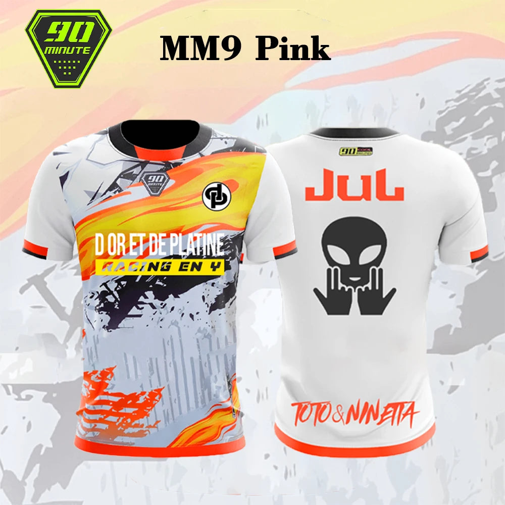 90 Minutes Series MM9 JUL Football Shirt Men's Summer Outdoor Sports Quick-drying Jersey Fitness Training O-neck T-shirt 5