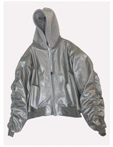 Men’s Oversized Layered Leather Bomber