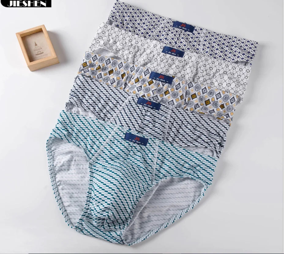 100% Cotton Briefs Mens Comfortable Underpants Man Underwear M/L/XL/2XL/3XL/4XL/5XL 5pcs/ 2