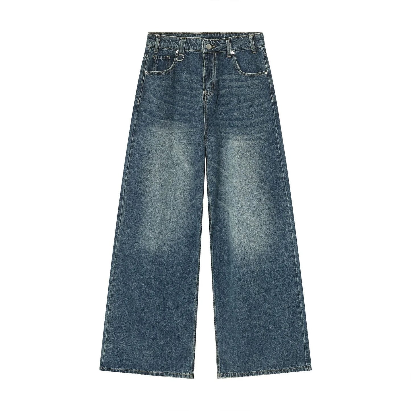 IEFB-Summer-Men-s-Denim-Pants-Old-Blue-Washed-Male-Jeans-Straight-Casual-Menwear-Loose-Wide