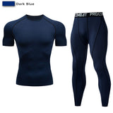 2pcs Men Compression Sportswear Suit GYM Tight Sports Yoga Sets