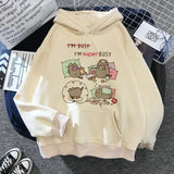 Women's cat hooded sweatshirt 2024 cartoon costume Korean Harajuku Kawai style oversized 5