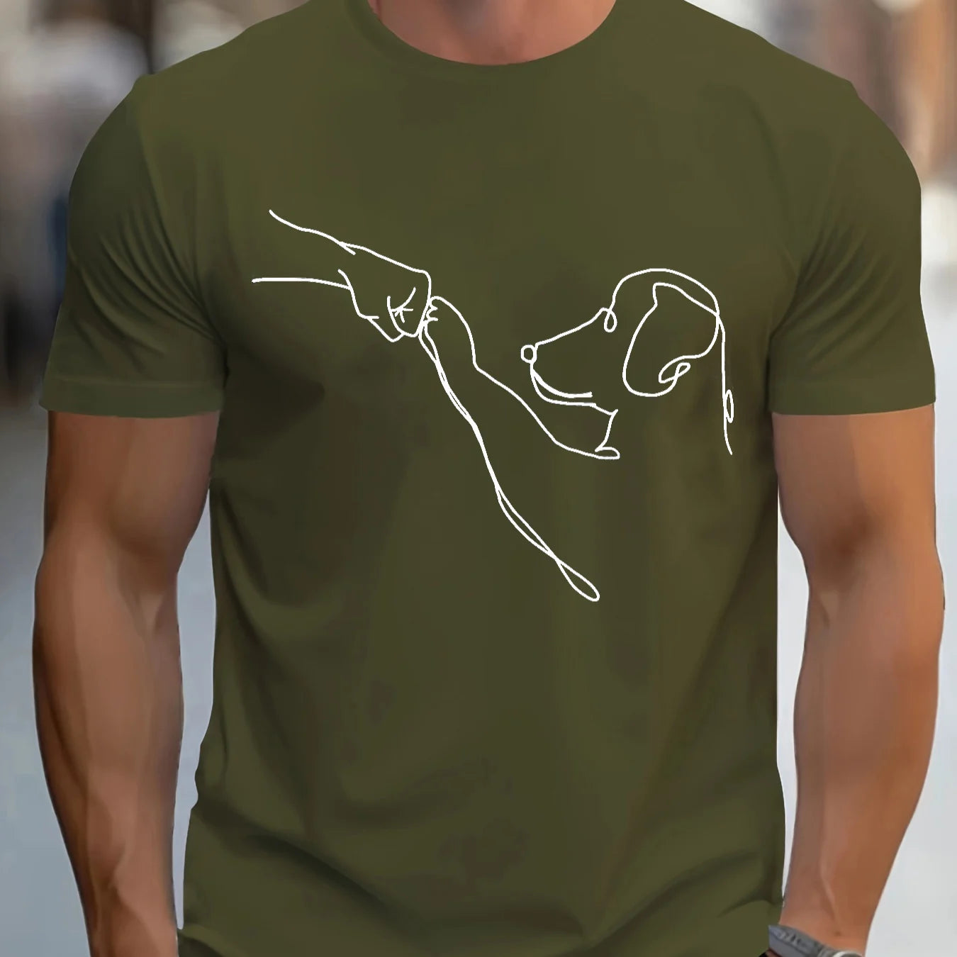 Funny Dog Print Cotton T-Shirt