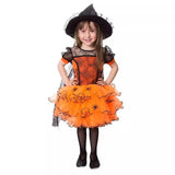 Baby Halloween Costume Girls Princess Spider Mesh Dress Children Vampire Performance Elegant Clothes Witch Dresses 1-6 Y 4
