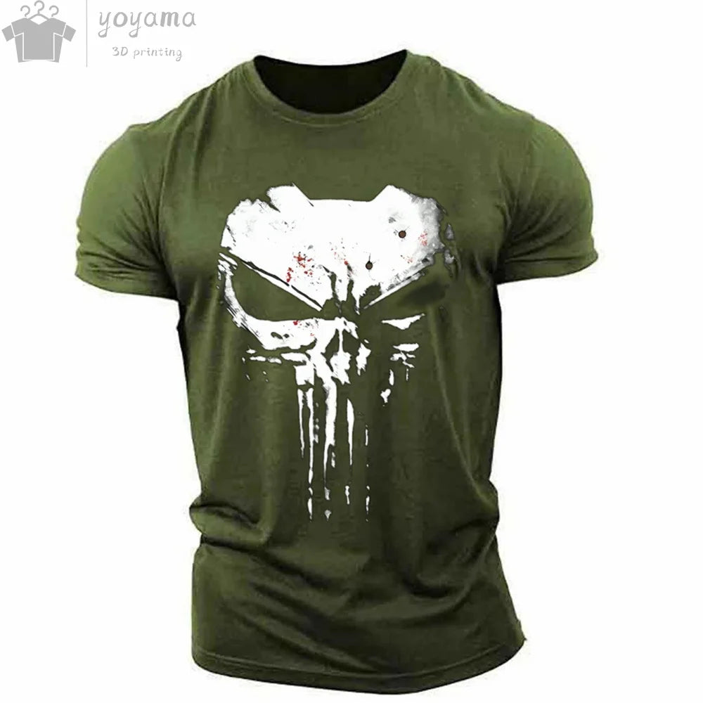 Tactical Skull Men's 3D Graphic Tee