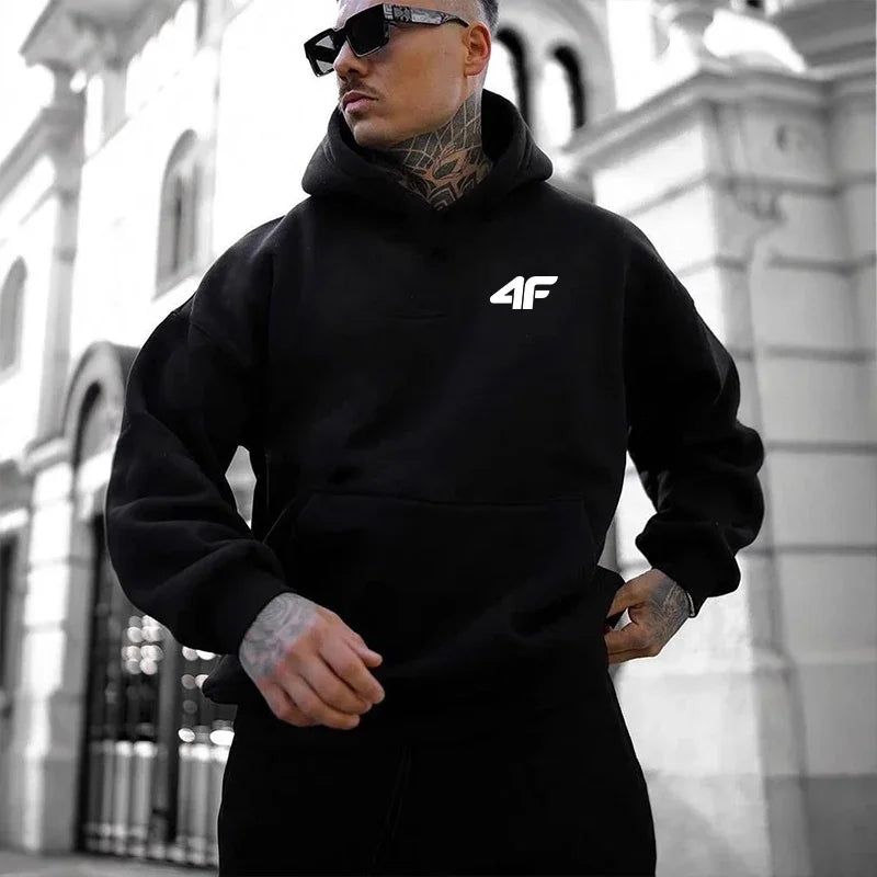 Man Hooded Sweatshirts All Season Daily Casual Sports Hoody Coats Home Outdoor Comfort Gym Fitness Hoodies Fashion Men's Clothes 2