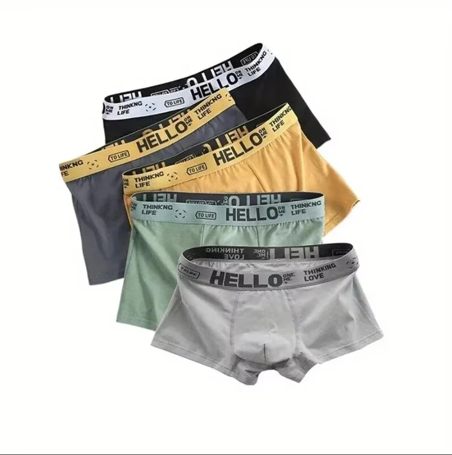 5-Pack Men’s Comfort Stretch Boxer Briefs – Breathable & High Elasticity