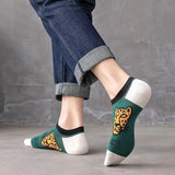 10 Pairs Of Casual Trend Ankle Socks For Men And Women, Comfortable, Breathable And Cute Cartoon Summer Couple Boat Socks 5
