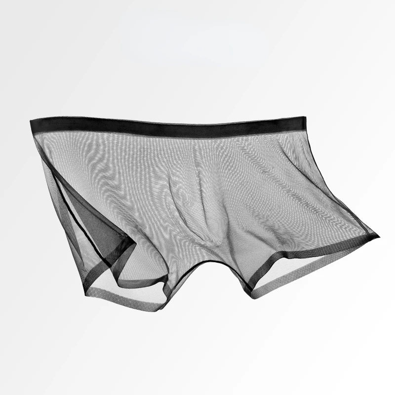 Men’s Ultra-Thin Ice Silk Transparent Boxers