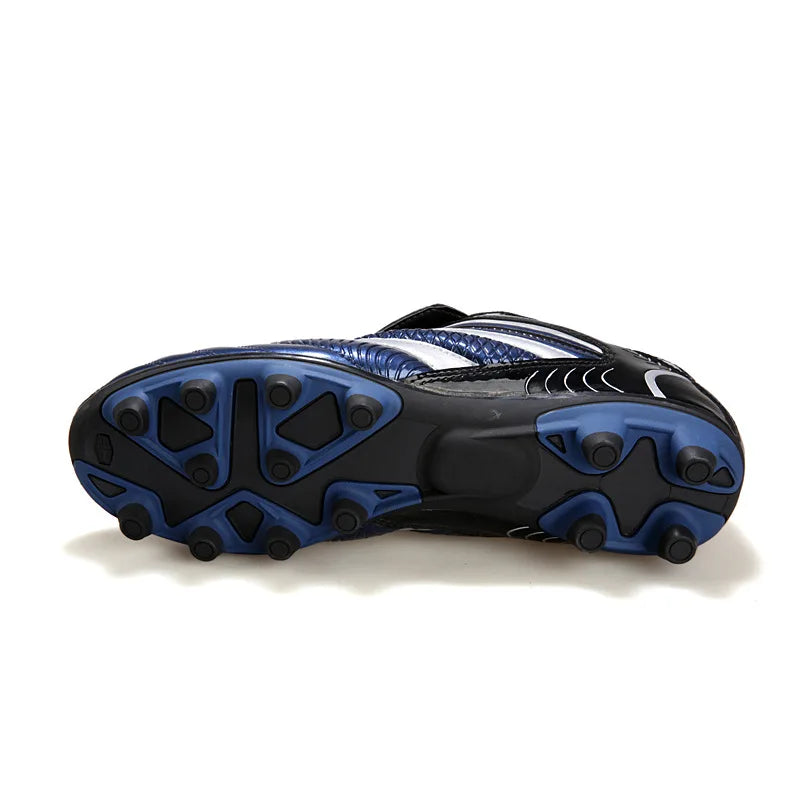 Men Football Soccer Boots Athletic Shoes New Leather Big Size High Top Cleats Training Sneaker Comfortable 4