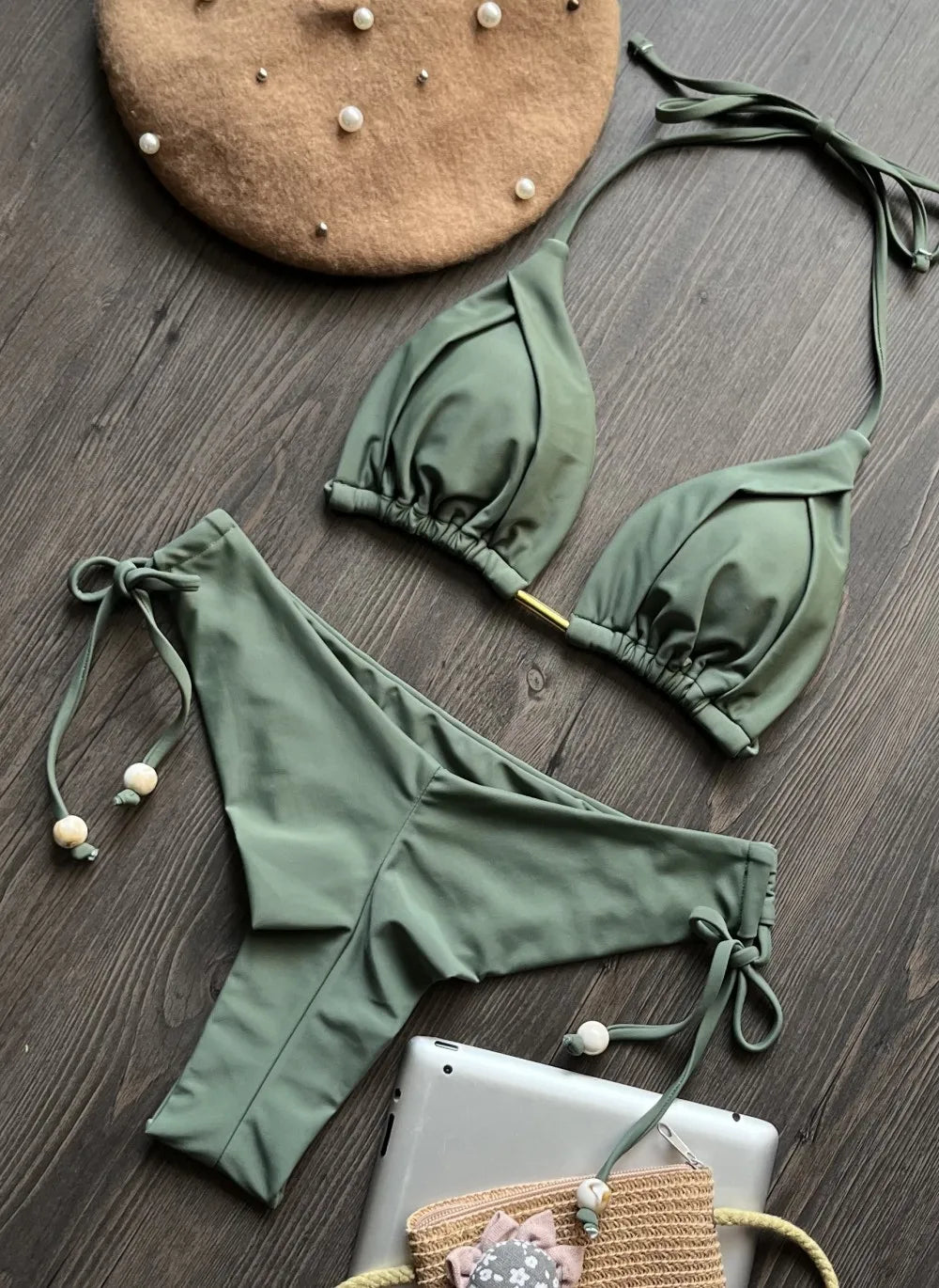 Chic Triangle Bikini Set | Women’s Brazilian Style Halter Swimwear