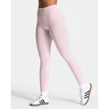 Women's Seamless Gym Solid Color Sports Pants White Edge Waist Tight High Waist Hip Lifting Yoga Pants Running Exercise Pants 4