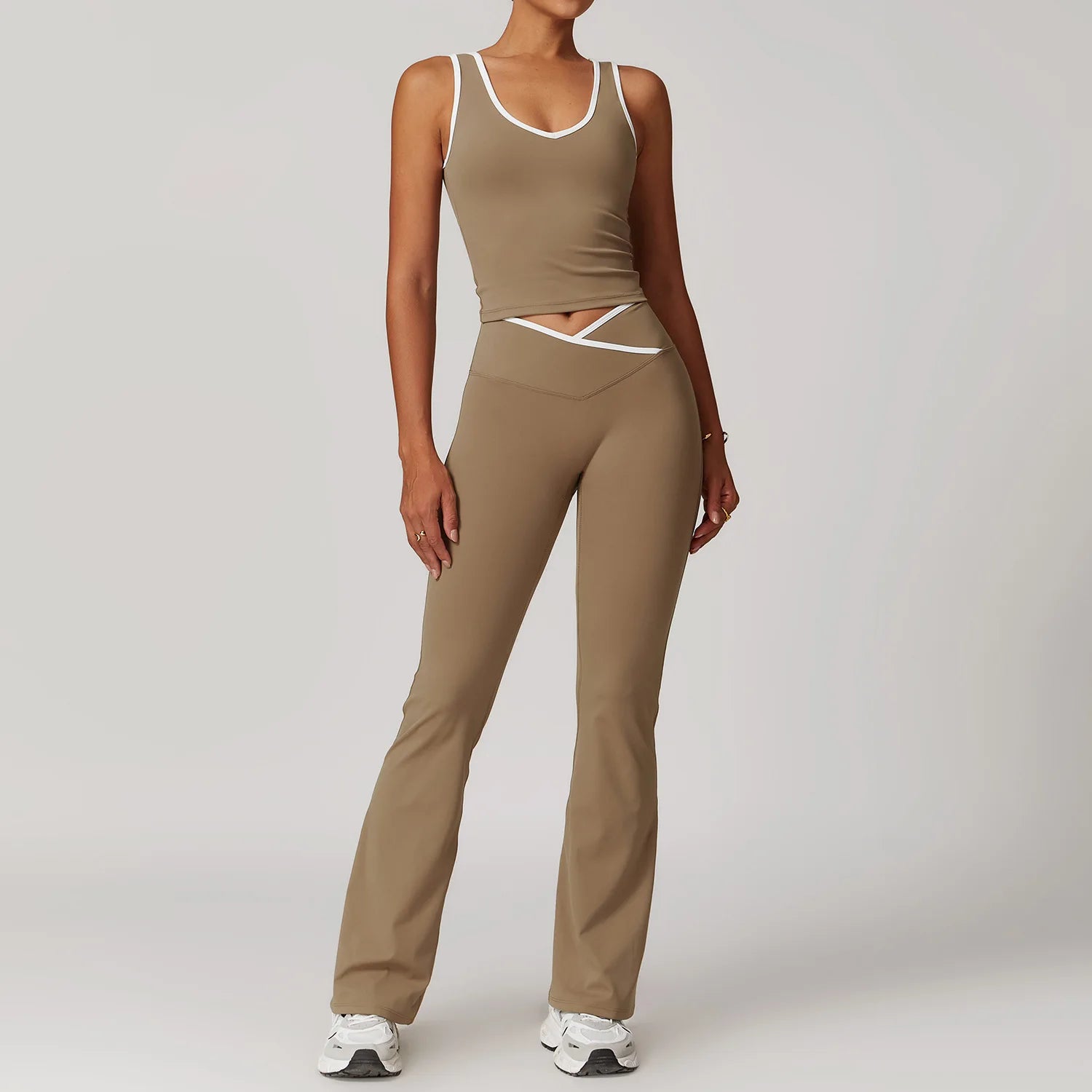 Yoga Set 2 Pieces Workout Outfits Fitness Sportswear Gym Tracksuit High Waist Leggings Sports Bra Athletic Wear Women Clothes 4