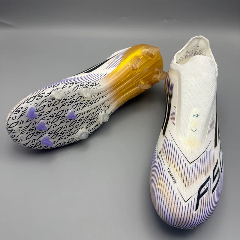 Football Field Boots Professional Non Slip Soccer Shoes Training Society Cleats Football Shoes SLIP-ON  Laceless