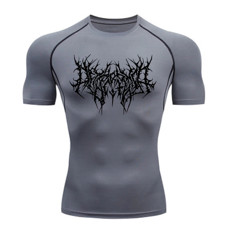 Men's T-shirt Men Running Sport T Shirt Men Compression Fitness Tops Jersey 3