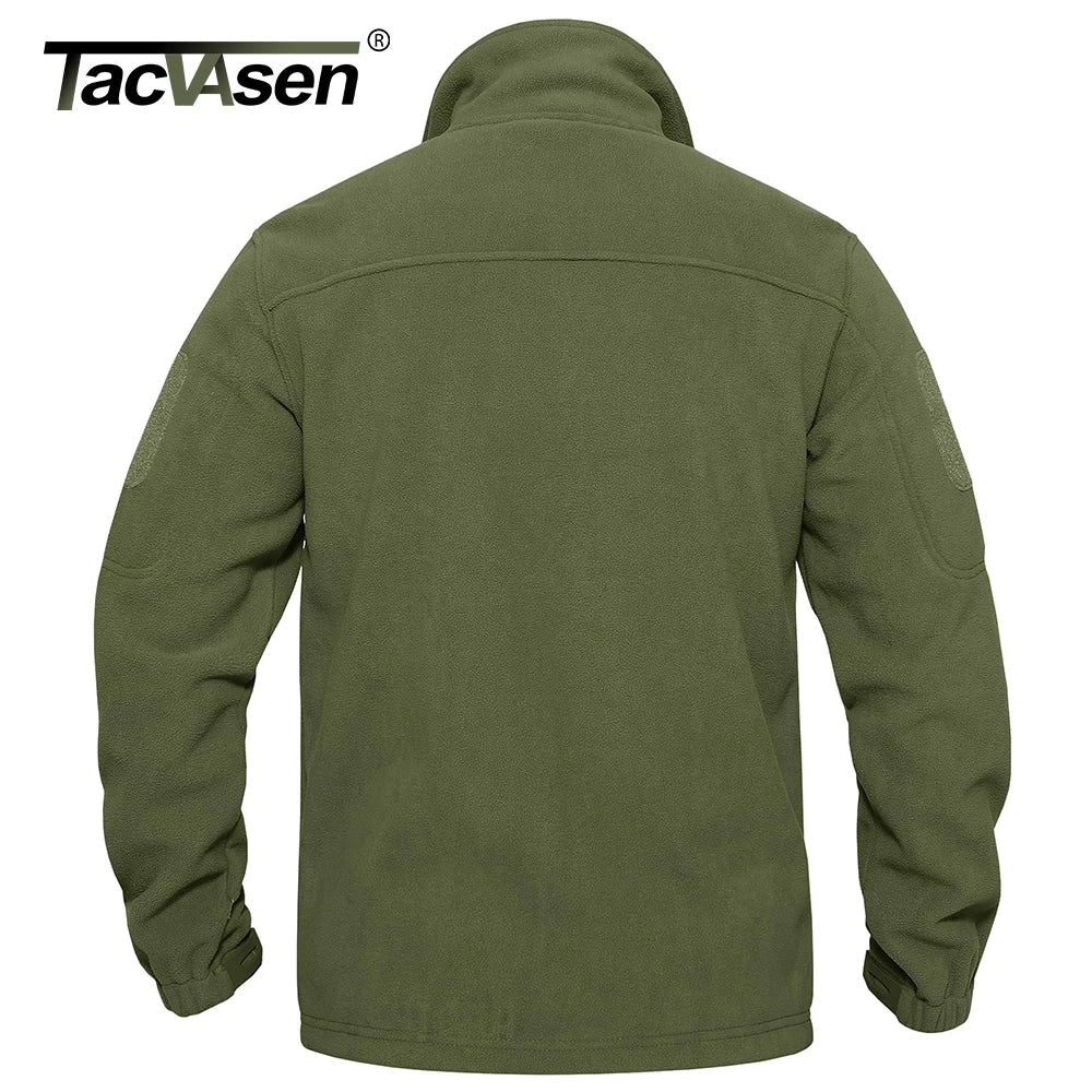 Men's Fleece Jacket Soft Warmth Windproof Full Zip Up Coat Multiple Zipper Pockets Hiking Working Outdoors Windbreaker TheFashionFever 2