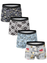 4-Pack-European-and-American-Size-MEN-S-FASHION-Printed-Boxer-Underwear-Comfortable-Swimming-Trunks-Oversized