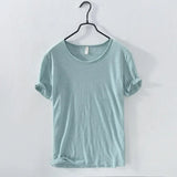 Mens Retro Raw Edge Cotton Tee