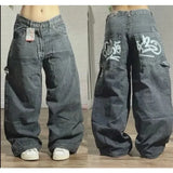 Y2K Embroidered Baggy Jeans