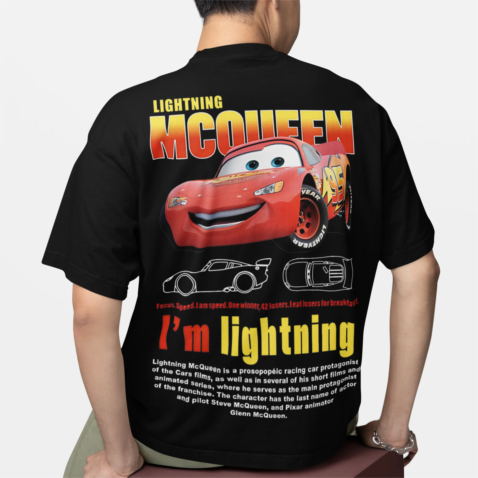 Fun Sally I'm Lightning Car Outfit T Shirt for Men Women Mcqueen Tee Shirt 100% Cotton New Arrival Clothing Love Gift For Couple
