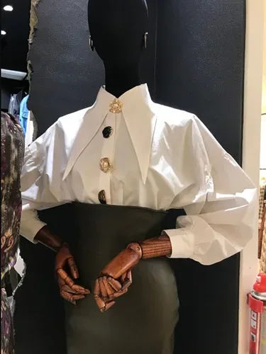 Women’s Retro Long-Sleeve Fashion Blouse