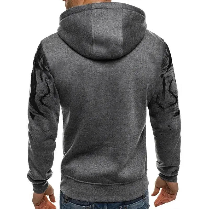 Gradient Print Pullover Hoodie - Men's Spring Autumn Casual Sweatshirt 6