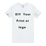 Custom T shirt Women Men Customised Printed 100% Cotton Short Sleeve Your Logo Photo Brand Text Tee Personalize Graphic Clothing