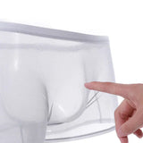 Men's Underwear Transparent Boxers Bulge Ice Silk See Through Underpants Sexy Briefs Low Waist Panties Lingerie Intimates 6