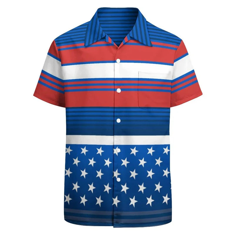 Men's 3D Hawaiian Shirt - Classic Funky Retro Graphic Button Up Party TopStreet Y2k Clothing