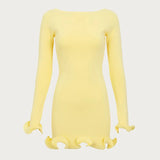 TARUXY-Autumn-New-Knitted-Mini-Dress-For-Women-Fungus-Contrast-Color-Slim-Sweater-Dress-Elegant-Female