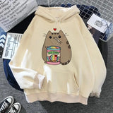 Women's cat hooded sweatshirt 2024 cartoon costume Korean Harajuku Kawai style oversized 4