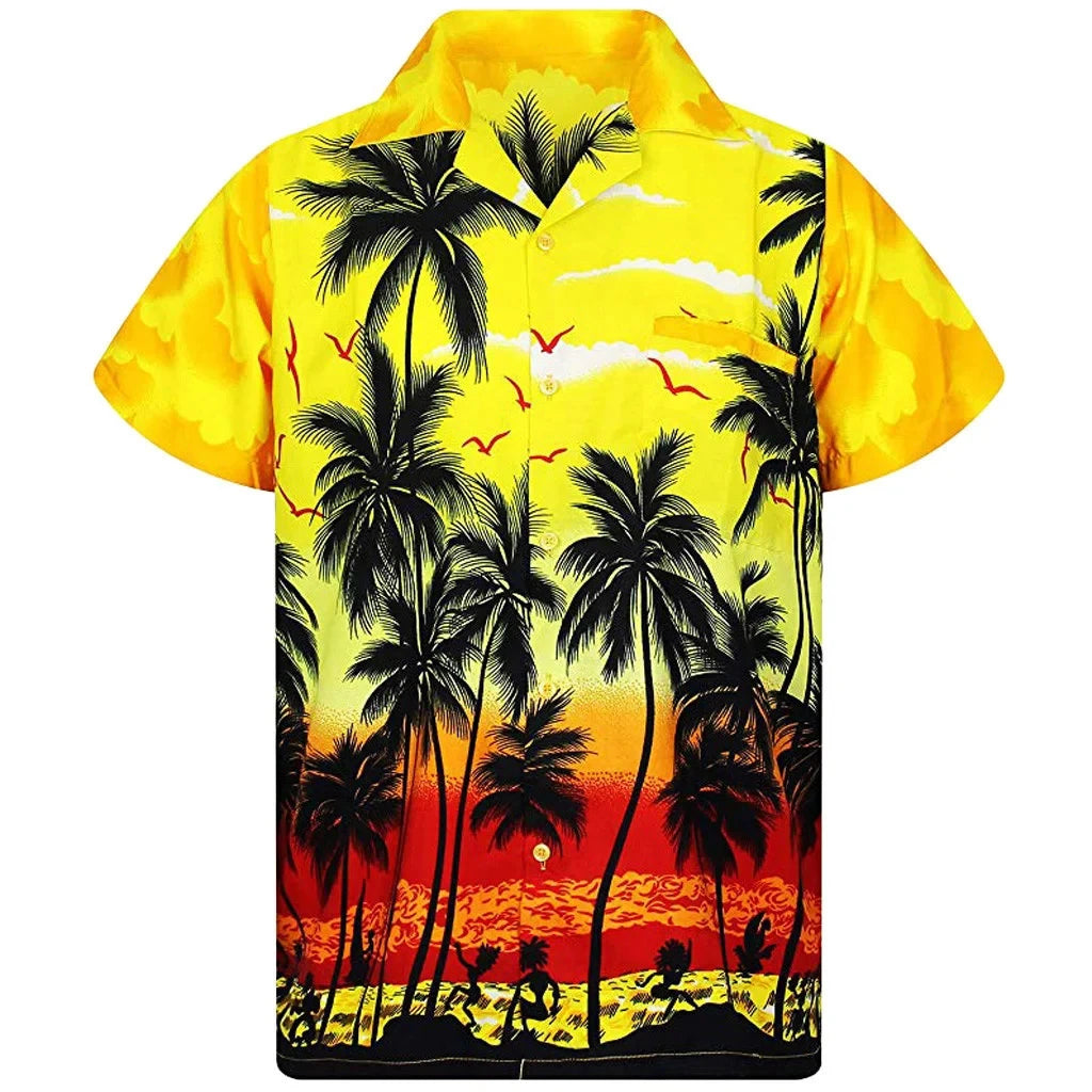 Hawaiian palm trees 3D Print Men Shirt